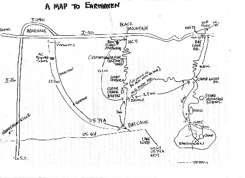 map of how to get to Earthaven