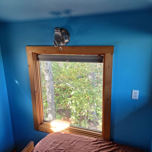 Window looking out over trees.