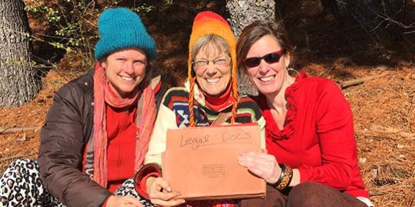 Kimchi Rylander with the women who helped her prepare her end-of-life documents