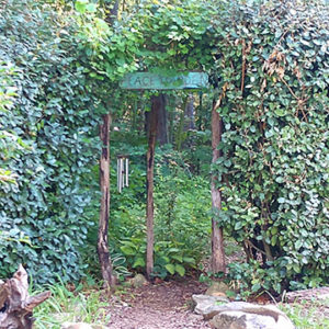 Peace Garden entrance at Earthaven Ecovillage
